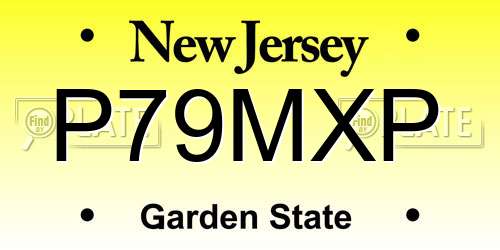 P79MXP New Jersey License Plate