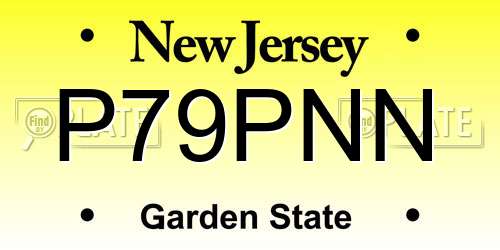 P79PNN New Jersey License Plate