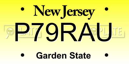 P79RAU New Jersey License Plate