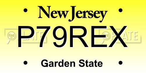 P79REX New Jersey License Plate