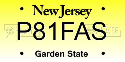 P81FAS New Jersey License Plate