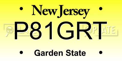 P81GRT New Jersey License Plate