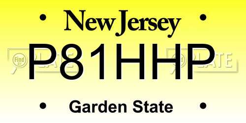 P81HHP New Jersey License Plate