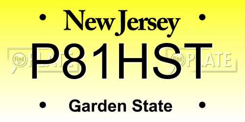 P81HST New Jersey License Plate