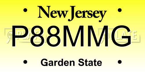P88MMG New Jersey License Plate