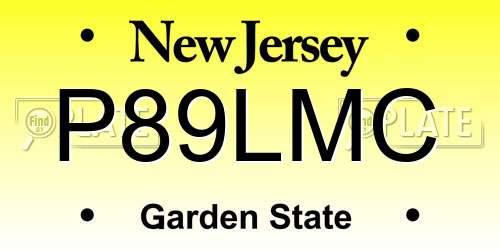 P89LMC New Jersey License Plate