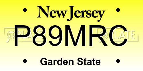 P89MRC New Jersey License Plate