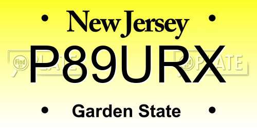 P89URX New Jersey License Plate