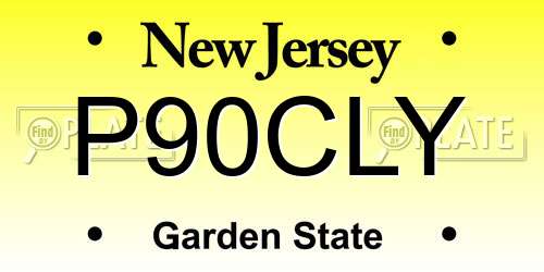 P90CLY New Jersey License Plate