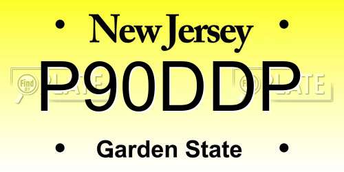 P90DDP New Jersey License Plate