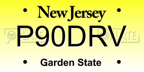 P90DRV New Jersey License Plate
