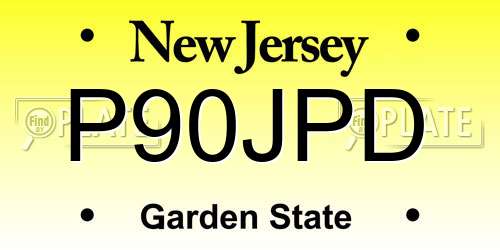 P90JPD New Jersey License Plate