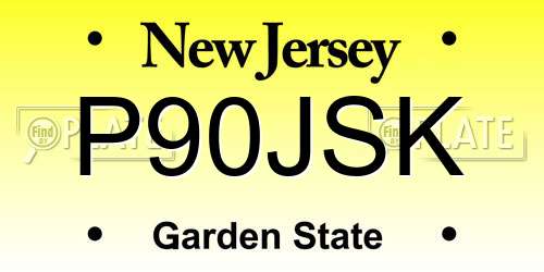 P90JSK New Jersey License Plate