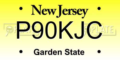 P90KJC New Jersey License Plate