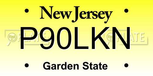 P90LKN New Jersey License Plate