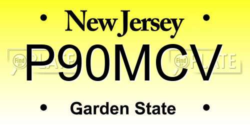 P90MCV New Jersey License Plate