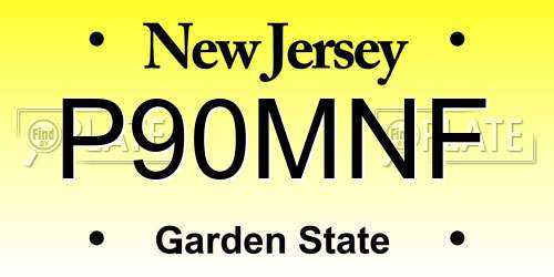 P90MNF New Jersey License Plate