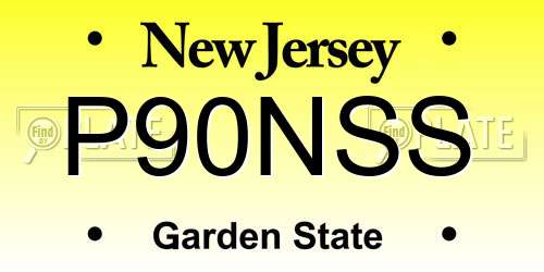P90NSS New Jersey License Plate