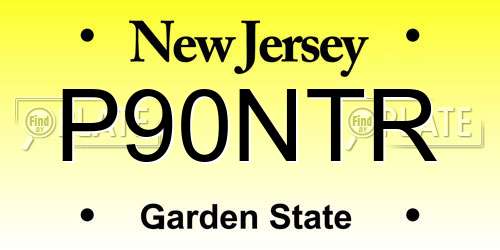 P90NTR New Jersey License Plate