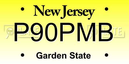 P90PMB New Jersey License Plate