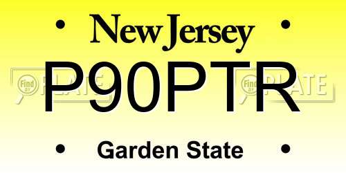 P90PTR New Jersey License Plate