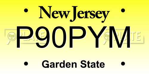 P90PYM New Jersey License Plate