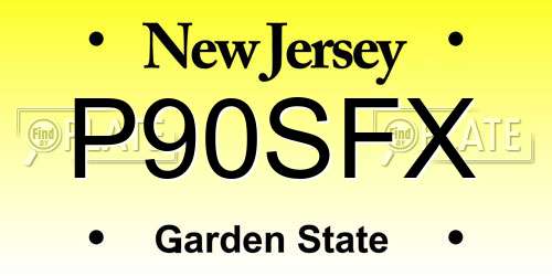 P90SFX New Jersey License Plate