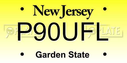 P90UFL New Jersey License Plate