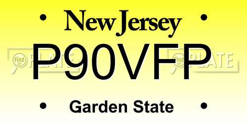 P90VFP New Jersey License Plate