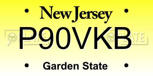 P90VKB New Jersey License Plate