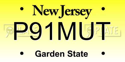 P91MUT New Jersey License Plate