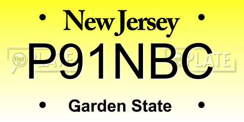 P91NBC New Jersey License Plate