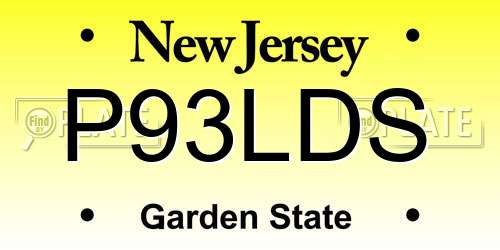 P93LDS New Jersey License Plate