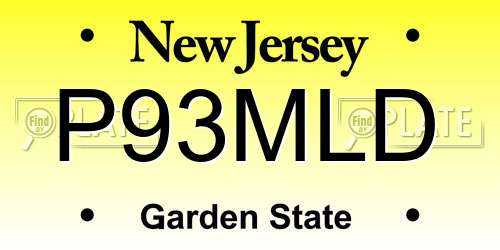 P93MLD New Jersey License Plate