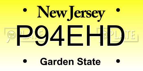 P94EHD New Jersey License Plate