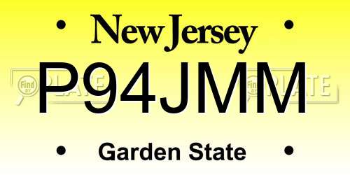 P94JMM New Jersey License Plate