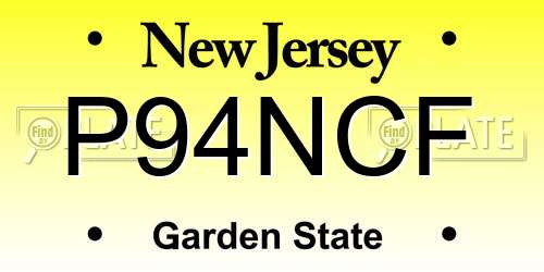 P94NCF New Jersey License Plate