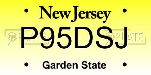P95DSJ New Jersey License Plate