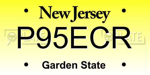 P95ECR New Jersey License Plate