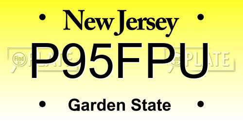 P95FPU New Jersey License Plate