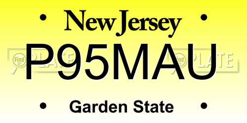 P95MAU New Jersey License Plate