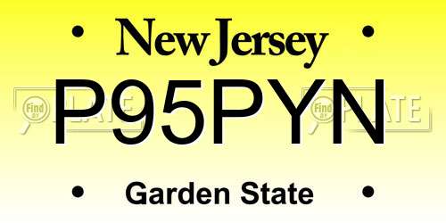 P95PYN New Jersey License Plate