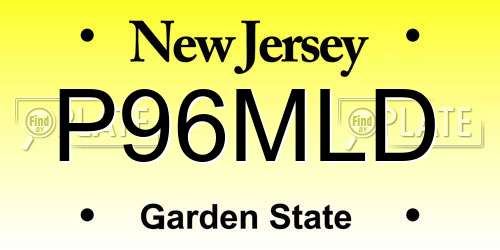 P96MLD New Jersey License Plate