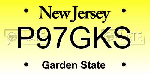 P97GKS New Jersey License Plate