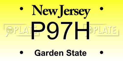 P97H New Jersey License Plate