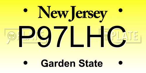 P97LHC New Jersey License Plate