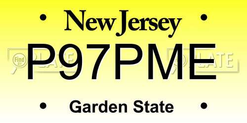 P97PME New Jersey License Plate