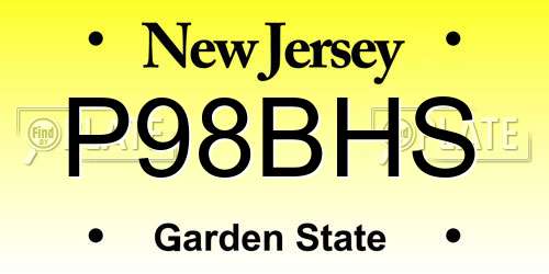 P98BHS New Jersey License Plate