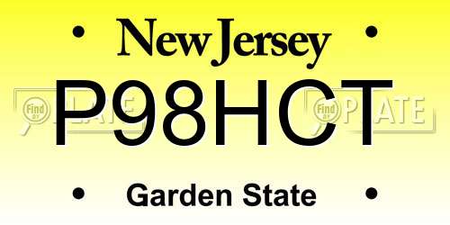 P98HCT New Jersey License Plate