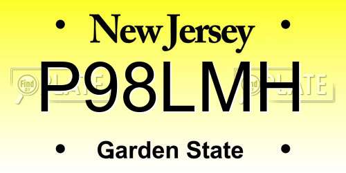 P98LMH New Jersey License Plate